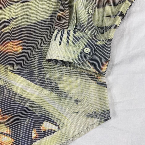 Lanzino Mens Multicolor Polyester Long Sleeve Button Up Shirt Size 4XL - Picture 9 of 12